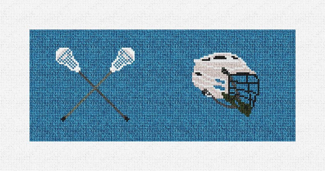 Lacrosse Needlepoint Flask DIY Kit Etsy