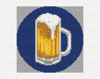 Beer Mug Needlepoint Christmas Ornament DIY Kit