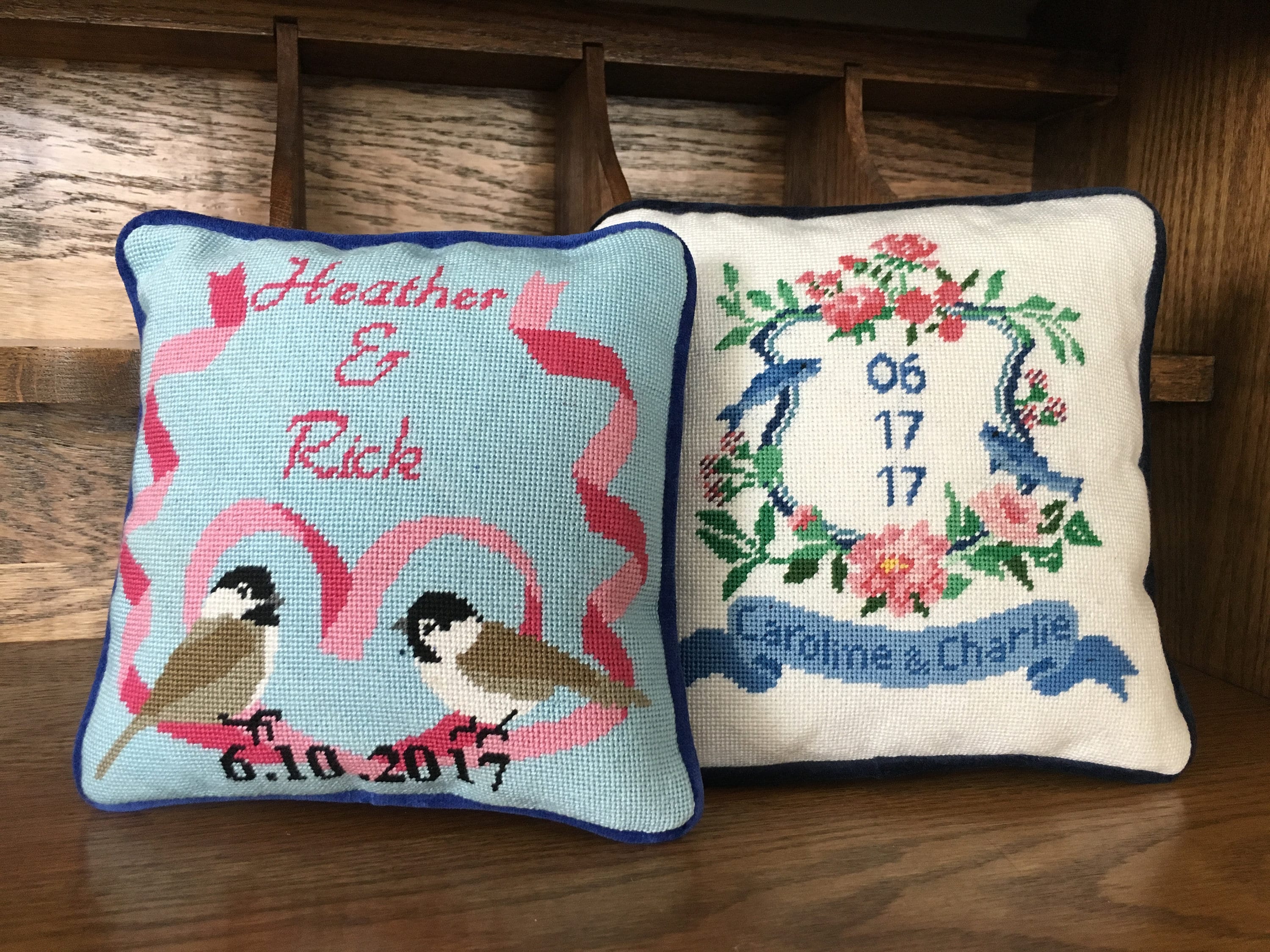 Needlepoint cushions hotsell