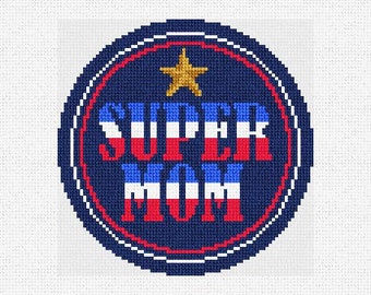 Super Mom Needlepoint Ornament DIY Kit