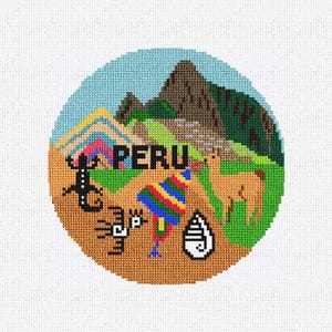 Peru Needlepoint Christmas Ornament DIY Kit