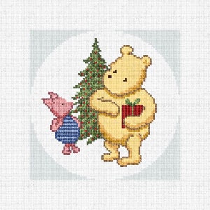 Pooh's Christmas Needlepoint Christmas Ornament DIY Kit