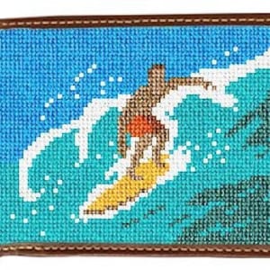 Cartera de punto de aguja terminada de Dude Surfing