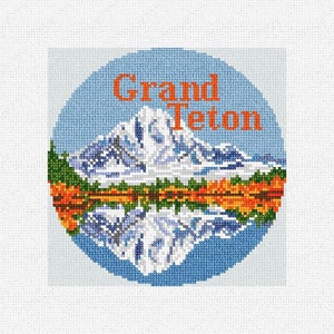Grand Teton National Park Needlepoint Christmas Ornament DIY Kit