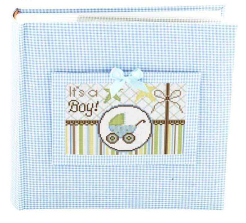 Needlepoint DIY Canvas and Gingham Photo Album Self Finishing Etsy