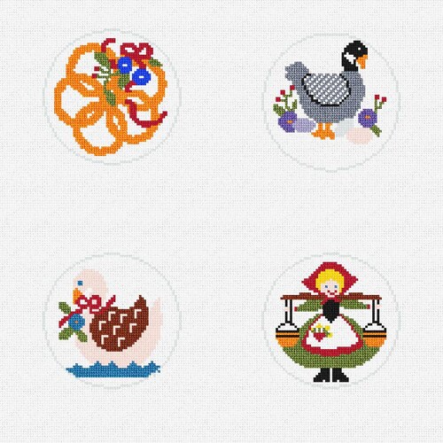 Twelve Days of Christmas Needlepoint DIY Kit Set of Twelve - Etsy