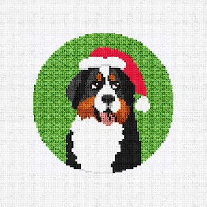 Bernese Mountain Dog Needlepoint Ornament DIY Kit