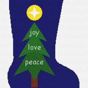 Personalisierte Nadelspitze Weihnachtsbaum Strumpf DIY Kit