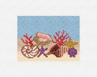 Doe-het-zelfpakket Seashell-borduurkaartportemonnee