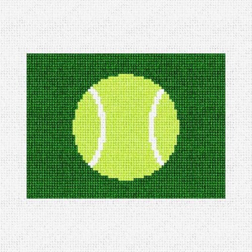 Game Set Match Tennis Ball Needlepoint Canvas Kit Etsy