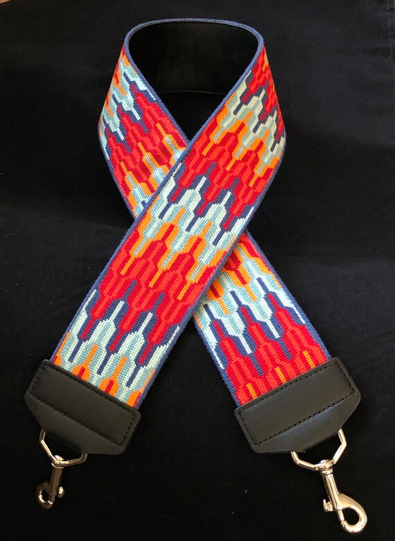 Izzy Finished Needlepoint Guitar Strap Purse Strap Etsy Singapore