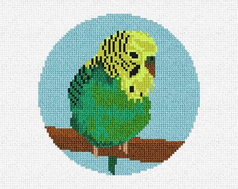 Parakeet Christmas Ornament Needlepoint Kit