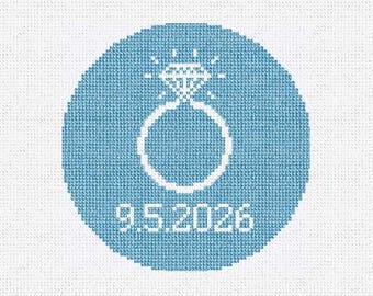 Engaged Needlepoint Christmas Ornament DIY Kit