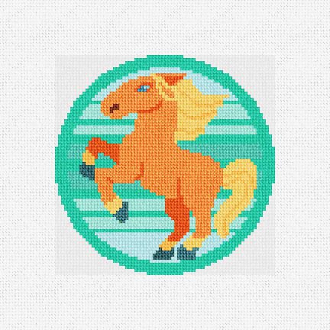 Year of the Horse Needlepoint Christmas Ornament DIY Kit Etsy