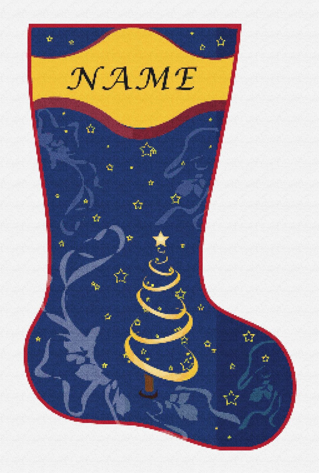 Personalized Needlepoint Christmas Stocking DIY Kit Etsy