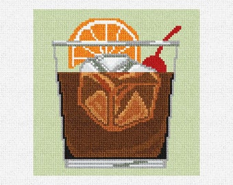 Old Fashioned Needlepoint Ornament or Coaster DIY Kit