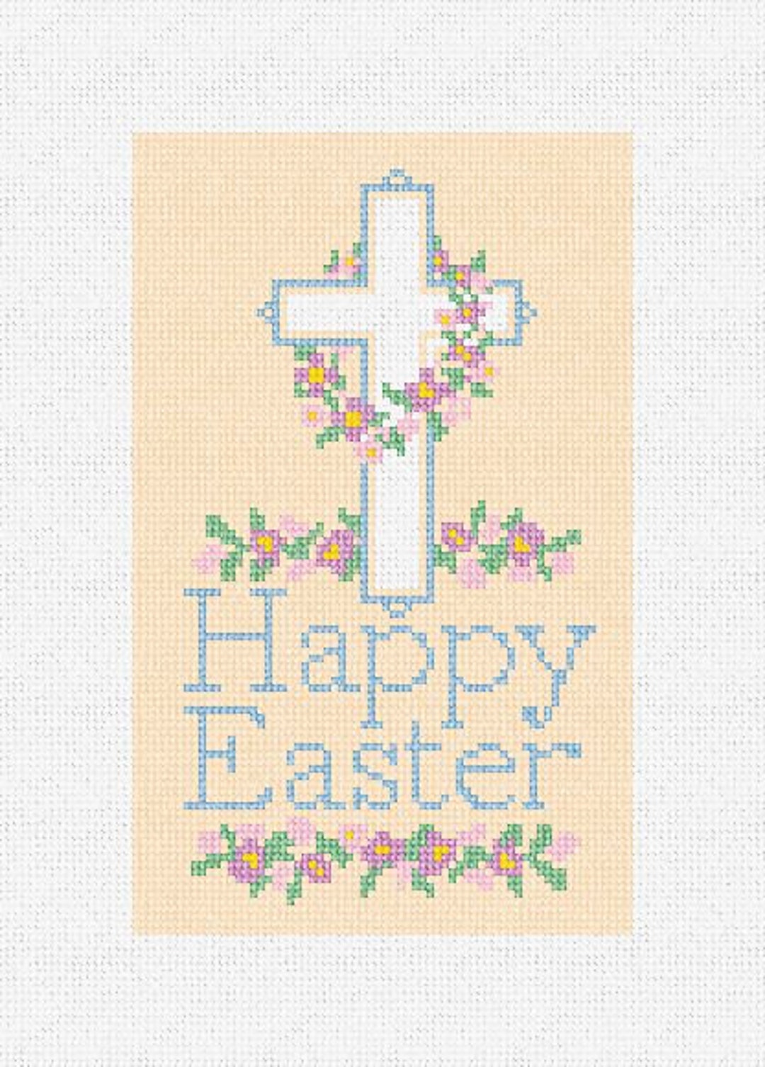 Easter Cross Needlepoint Door Hanger DIY Kit Etsy