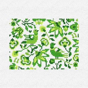 Doe-het-zelfpakket bloemen borduurkaart portemonnee