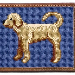 Goldendoodle afgewerkte borduurkaartportemonnee