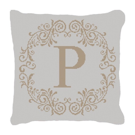 Rochelle Letter Needlepoint Wedding Ring Bearer Pillow Diy Etsy