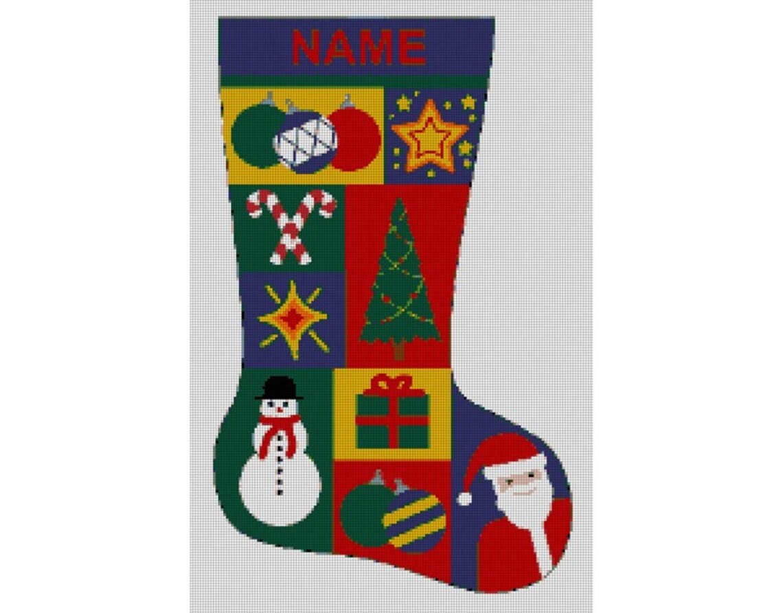 Personalized Needlepoint Christmas Stocking DIY Kit Etsy