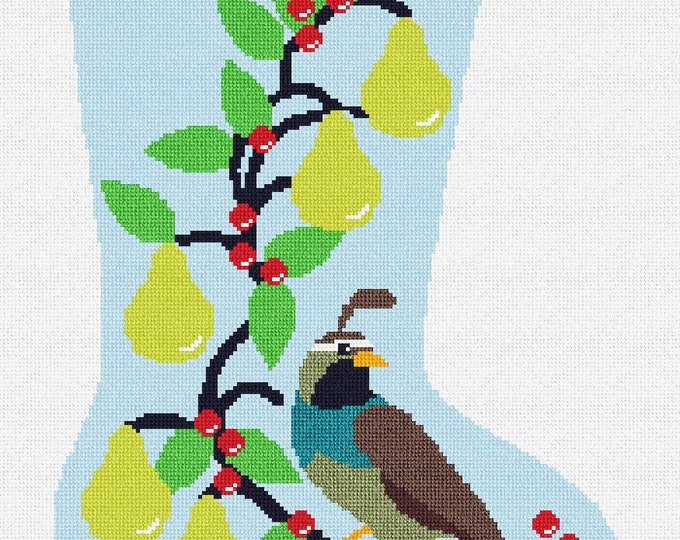 Preworked Needlepoint Christmas Stocking Antique Santa 3 Etsy