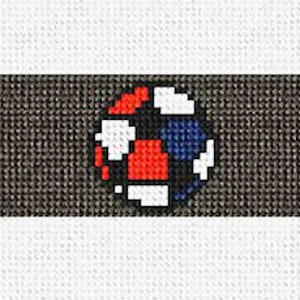 May include: A row of five embroidered patches featuring different designs. The patches are on a black background. The first patch is green and white, the second is white and blue, the third is red, white, and blue, the fourth is orange and black, and the fifth is red, white, and green.
