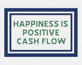 Happiness Needlepoint Pillow DIY Kit