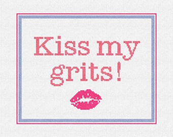 Kiss My Grits Needlepoint DIY-kit