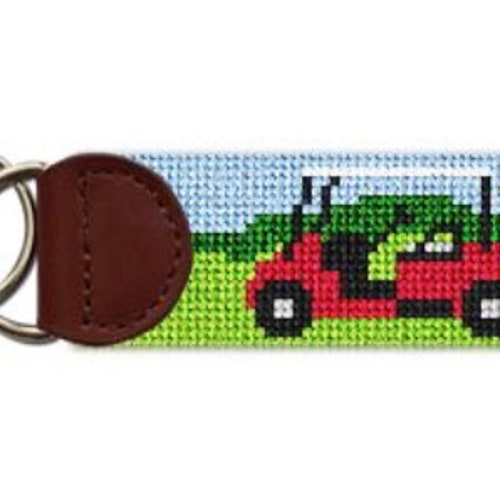 Golf Clubs Needlepoint Key Fob by Asher Riley Etsy
