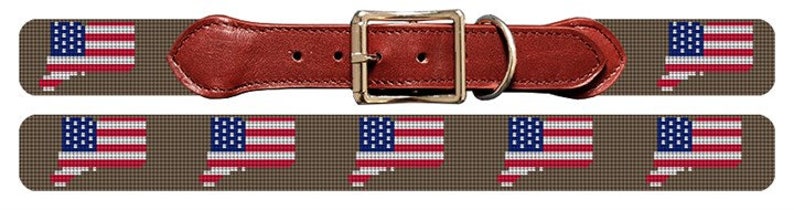 Connecticut State Dog Collar Needlepoint Canvas