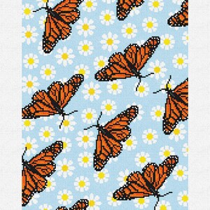 Kit de bricolaje para billetera de tres pliegues con bordado de mariposas de jardín para mujer