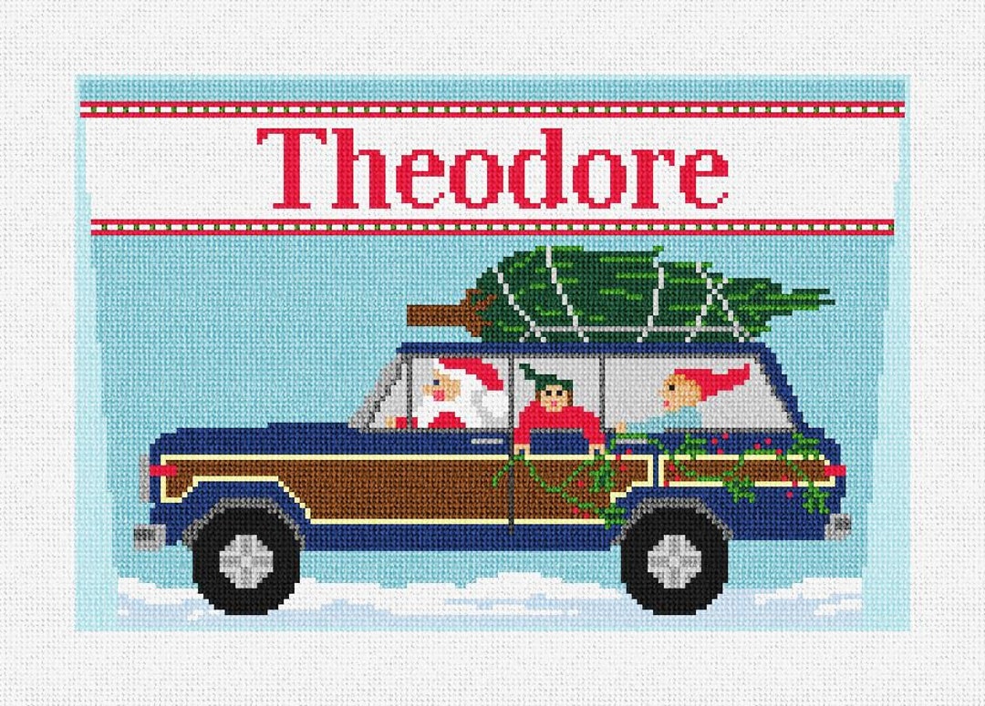 Wagoneer Stocking Cuff Needlepoint DIY Kit Etsy