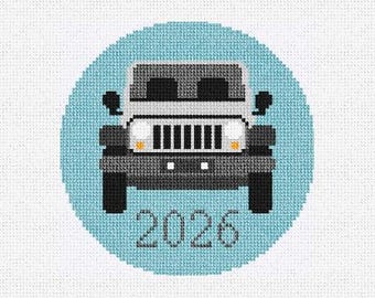 Just Jeeping Needlepoint Christmas Ornament DIY Kit