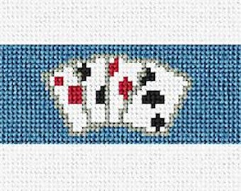 Poker Game Needlepoint Belt DIY Kit