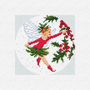 December Garden Fairy Needlepoint Ornament DIY Kit