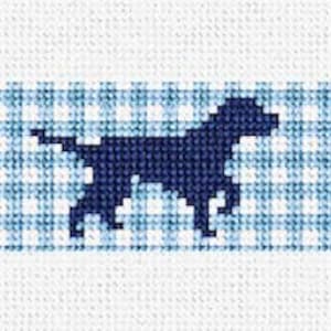 Preppy Gingham Labrador Retriever Needlepoint Belt DIY Kit