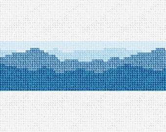 Blue Ridge Mountains Needlepoint Dog Collar DIY Kit