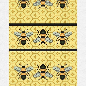 Kit de bricolaje para billetera de tres pliegues con bordado de abejas de miel de jardín para mujer