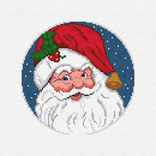 Vintage Santa Needlepoint Christmas Ornament DIY Kit