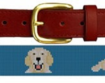 Golden Retriever Needlepoint Belt DIY 
