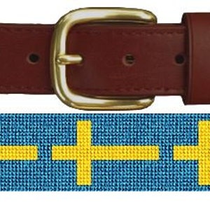 Flag of Sweden Needlepoint Belt DIY Kit - Etsy