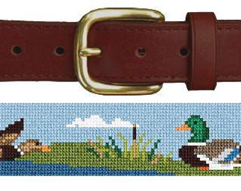 Mallard Duck Finished Needlepoint Belt - Etsy display picture 2
