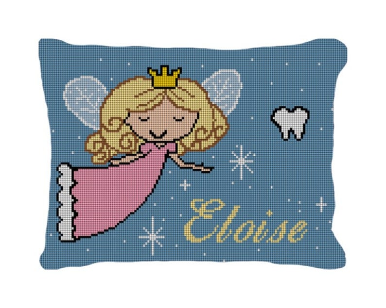 Tooth Fairy Needlepoint Pillow DIY Canvas