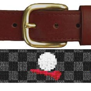 Tee Time Finished Needlepoint Belt