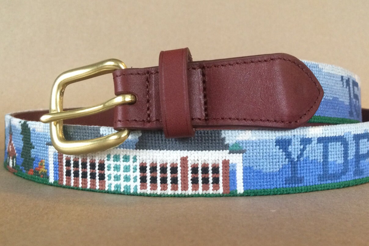 Washington and Lee College Campus Needlepoint Belt Finished Etsy