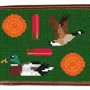 Cartera de punto de aguja terminada de Duck Hunters
