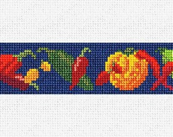Chili Peppers Needlepoint Key Fob DIY Kit
