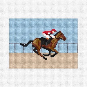 Kit de bricolaje para billetera con tarjeta de bordado para el Día de las Carreras de Caballos