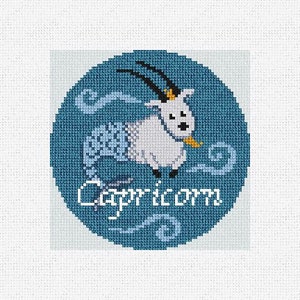 Capricorn The Goat Needlepoint Christmas Ornament DIY Kit